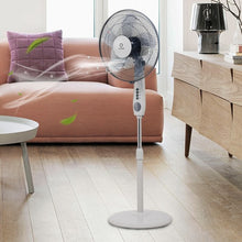 Load image into Gallery viewer, 15" 5 Blades 3 Mode Height Adjustable Remote Control Pedestal Fan