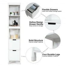 Load image into Gallery viewer, 5-Tier Multifunctional Bathroom Floor Cabine Storage with 2 Drawers