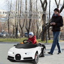 Load image into Gallery viewer, 12V Licensed Bugatti Chiron Kids Ride on Car with Storage Box and MP3-White