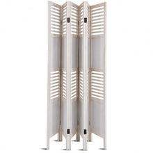 Load image into Gallery viewer, 6 Panel Stripe-hollow Wood Folding Freestanding Room Privacy Screen