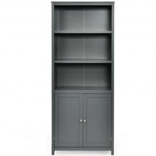 Load image into Gallery viewer, Bookcase Shelving Storage Wooden Cabinet Unit Standing Display Bookcase w/Doors