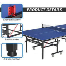 Load image into Gallery viewer, 9' x 5' Foldable Table Tennis Table with Quick Clamp Net and Post Set