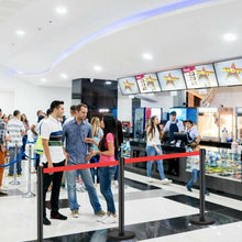 Load image into Gallery viewer, 6 pcs Black Stanchion Posts Queue Pole