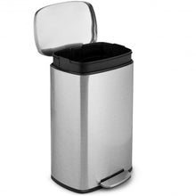 Load image into Gallery viewer, 13.2 Gallon Trash Garbage Can Stainless Steel Bin with Bucket