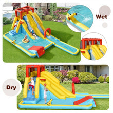 Load image into Gallery viewer, 7-in-1 Inflatable Dual Slide Water Park Bounce House Without Blower