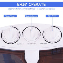 Load image into Gallery viewer, Portable Compact Twin Tub Mini Washing Machine