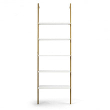 Load image into Gallery viewer, 5-Tier Metal Frame Ladder Shelf -Golden