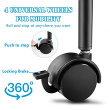 Load image into Gallery viewer, 5 Tier Mesh Rolling File Utility Cart Storage Basket-Black