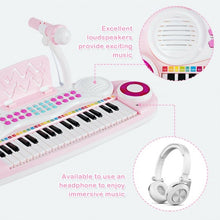Load image into Gallery viewer, Multifunctional 37 Electric Keyboard Piano with Microphone-Pink
