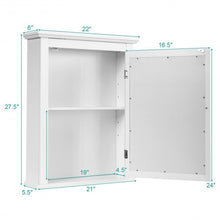 Load image into Gallery viewer, Bathroom Mirror Cabinet Wall Mounted Adjustable Shelf Medicine Storage-White