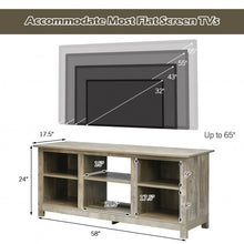 Load image into Gallery viewer, 2-Tier 58" TV Stand Entertainment Media Console Center-Gray