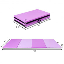 Load image into Gallery viewer, 4' x 10' x 2" Thick Folding Gym Gymnastic Mat