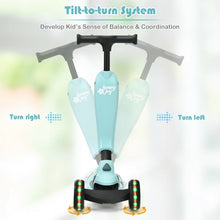 Load image into Gallery viewer, 2 in 1 Kids Kick Scooter with Flash Wheels for Girls Boys from 1.5 to 6 Years Old-Green