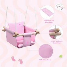 Load image into Gallery viewer, Indoor Outdoor Baby Canvas Hanging Swing-Pink