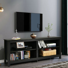 Load image into Gallery viewer, 4-Cubby TV Stand Media Console for TV's up to 65" with 3-Position Height Adjustable Shelf