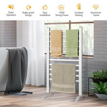 Load image into Gallery viewer, 2-in-1 150W Freestanding and Wall-mounted Towel Warmer Drying Rack with Timer