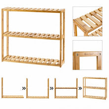 Load image into Gallery viewer, Multifunctional 3 Bamboo Adjustable Utility Storage Stand Rack