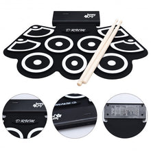 Load image into Gallery viewer, Electronic Silicone Rechargeable Drum Set with Pedals Sticks