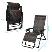 Load image into Gallery viewer, 2PCS Patio Rattan Zero Gravity Lounge Chair