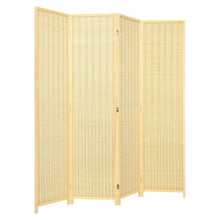 Load image into Gallery viewer, 6 ft 4 Panel Portable Folding Room Divider Screen-Natural