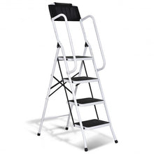 Load image into Gallery viewer, 2-in-1 Folding Non-slip 4 Step Ladder
