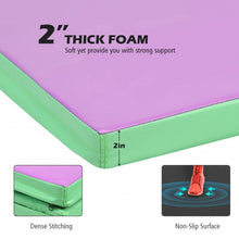 Load image into Gallery viewer, Gymnastics PU Mat Thick Folding Panel Gym Fitness Exercise-Multicolor