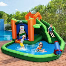 Load image into Gallery viewer, Inflatable Water Park Bouncer with Climbing Wall Splash Pool Water Cannon