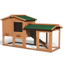 Load image into Gallery viewer, 58" Large Wooden Rabbit Hutch Chicken Coop