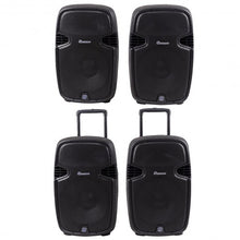 Load image into Gallery viewer, 2000 W Dual 12" 2-Way Powered Speakers with Bluetooth