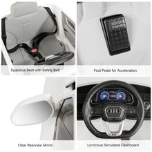 Load image into Gallery viewer, 12V Licensed AudiQ8 Kids Ride On Car-White