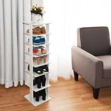 Load image into Gallery viewer, Wooden Shoebox Stand 7 Tiers Shoe Rack Organizer