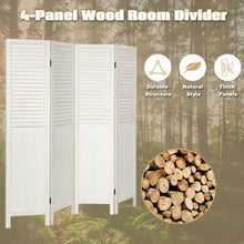 Load image into Gallery viewer, 5.6 Ft Tall 4 Panel Folding Privacy Room Divider-White