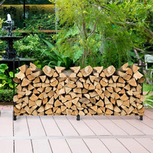 Load image into Gallery viewer, 8 Feet Outdoor Steel Firewood Log Rack
