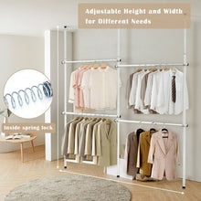 Load image into Gallery viewer, Double 2 Tier Adjustable & Telescopic Clothes Hangers