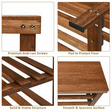 Load image into Gallery viewer, 3-Tier Bamboo Shoe Bench Storage Rack Organizer