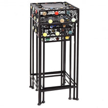 Load image into Gallery viewer, 3 pcs Square Ceramic Beads Decor Metal Plant Stand