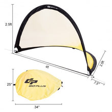 Load image into Gallery viewer, 6' 4' 2.5' Set of 2 Portable Pop-Up Soccer Goals Net-4'