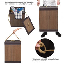 Load image into Gallery viewer, 5 pcs Square Bamboo Hamper Laundry Basket Storage Bin