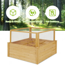 Load image into Gallery viewer, Wooden Raised Garden Box with 9 Grids and Critter Guard Fence