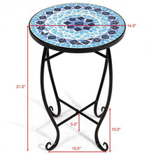 Load image into Gallery viewer, Outdoor Indoor Steel Accent Plant Stand Cobalt Table-Blue