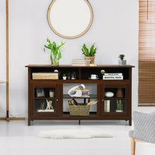 Load image into Gallery viewer, 58" TV Stand Entertainment Console Center with 2 Cabinets-Walnut