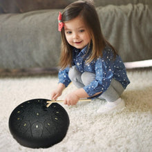 Load image into Gallery viewer, Steel Tongue Handpan Drum 13 Notes 12�-Black