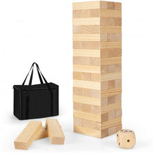 Load image into Gallery viewer, 54 Pcs Giant Wooden Tumbling Timber Toy with Carrying Bag
