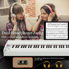 Load image into Gallery viewer, 88-Key Full Size Digital Piano Weighted Keyboard with Sustain Pedal-White