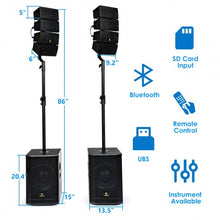 Load image into Gallery viewer, 12 Inch 4000Watt Powered PA Speaker Combo Set