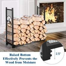 Load image into Gallery viewer, 4ft Heavy Duty Firewood Log Rack for Fireplace Stove Fire Pit