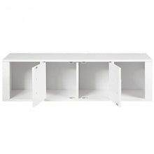 Load image into Gallery viewer, Wall Mounted Floating 2 Door Desk Hutch Storage Shelves-White