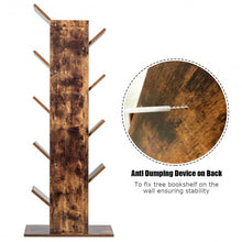 Load image into Gallery viewer, 8-Tier Free Standing Tree Bookshelf-Coffee