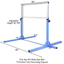 Load image into Gallery viewer, Adjustable Gymnastics Horizontal Bar for Kids-Blue