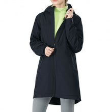 Load image into Gallery viewer, Hooded Women's Wind & Waterproof Trench Rain Jacket-Navy-L